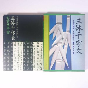 三体千字文 千字文読解・五十音索引付 大貫思水書 鶴書房 函入り単行本 書道 習字 毛筆 楷書 行書 草書