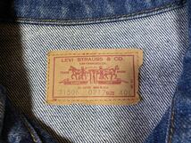 Levis リーバイス・ 80s USA製 71506-0217 Long Size40L デニムJKT 米国 コーンミルズ生地 4th Gジャン 527工場 良色落ち_画像3