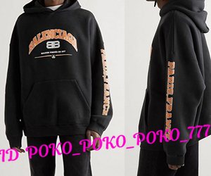 即決 未使用 22SS 定価127,600円 バレンシアガ BALENCIAGA ワイドフィット ビンテージ加工 パーカー 国内正規品 (ク棚ダ)