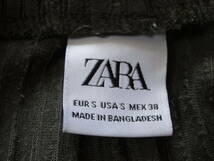 ZARA ザラ パンツ RN77302 ウエストゴム USA(S)　グリーン系　コーデュロイ調（B30）_画像4