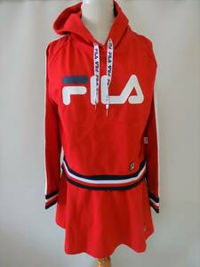 未使用 FILA フィラ セットアップ 赤 パーカー スカート Fサイズ（B29）