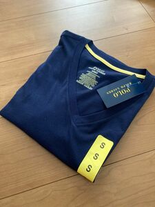 新品!ポロ・ラルフローレン Vネック Tシャツ ホワイト/ネイビー　SサイズPOLO RALPH LAUREN 2