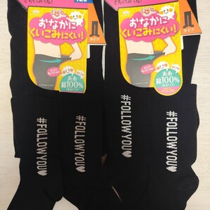 ☆未使用!タイツ 120cm 黒色☆英字 2足セット☆130cm 110cm ブラック 綿混