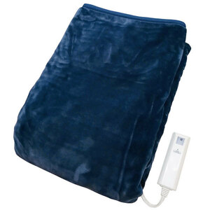 MORITA electric .. blanket navy flannel 190×130cm washer bru lustre . exist soft flannel cloth TMB-K19FM(BL)