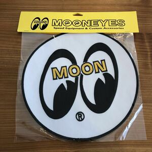 普通郵便140円発送可 mooneyes 大きな ワッペン パッチ ホワイト アイボール 20cm アイボール ムーンアイズ moon eyes