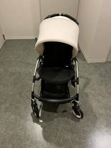 ** USDEbagab- Be 3 complete set eggshell white silver frame + seat fabric + sun Canopy stroller **