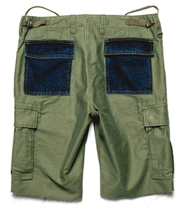 【uniform experiment】DENIM POCKET CUT OFF CARGO SHORTS SOPHNET.カーゴショートパンツ ソフネット