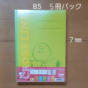 スヌーピー　 B5 A罫 5冊　ナカバヤシ