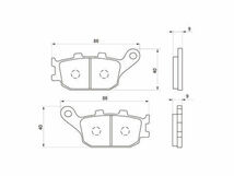 YZF-R6 ブレーキパッド リヤ 赤パッド デイトナ 79802 YZF-R6 年式：2003-2010_画像2