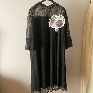 新品/GIRL DRESS FOR NOW＊総レース ゆるいドレスワンピース＊ブラック