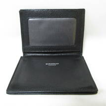 T8536☆【SALE】バーバリー BURBERRY カードケース / 名刺入れ / IC定期入れ ブラックMADE IN ITALY 中古品 送料無料_画像6