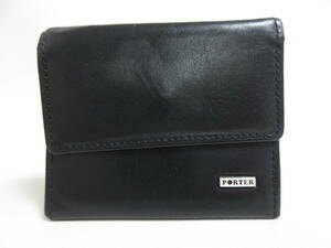 11896◆ポーター PORTER シーン SHEEN ボックス形コインケース/小銭入れ ブラック MADE IN JAPAN 中古 USED