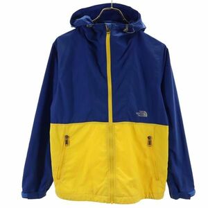 ノースフェイス アウトドア コンパクトジャケット L ブルー系×イエロー THE NORTH FACE NPW16970 ロゴ 長袖 レディース 230902