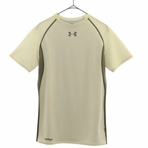 アンダーアーマー プリント トレーニングシャツ LG ホワイト UNDER ARMOUR 半袖 Tシャツ スポーツ ウォームアップ ロゴ メンズ 230915