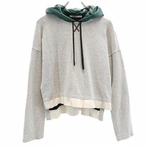 アレキサンダーワング フーディー スウェット XS グレー×グリーン ALEXANDER WANG 401304R15 レディース 230923