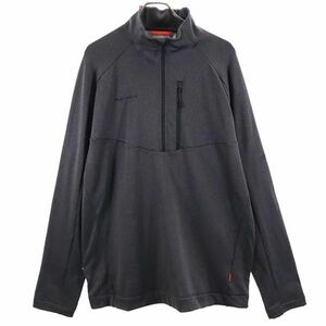 マムート ハーフジップ アウトドア ジャケット 2XL グレー系 Mammut ロゴ 裏起毛 ビッグサイズ メンズ 230927