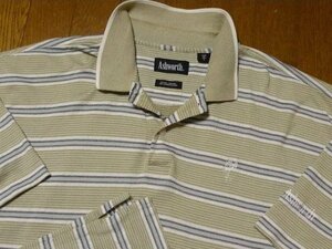 L(US)XXXL(JP rank )* cheap prompt decision + free shipping * Ashworth USA limitation compilation weave pattern 1 point thing Golf man polo-shirt Ashworth not yet sale in Japan 4L 3XL 2XO rank 