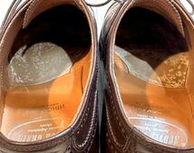 SCOTCH GRAIN スコッチグレイン◆25.5cm◆セミブローグ キャップトゥ 革靴 紐靴 ビジネスシューズ ドレスシューズ 本革 日本製 メンズ 焦茶_画像7