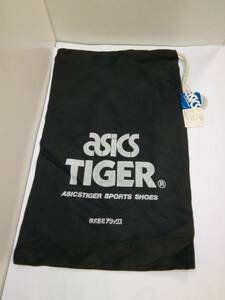 アシックスタイガー「SHOES　BAG」TZS-876　85年新製品/80年代生産　ブラック/ホワイト　A-1