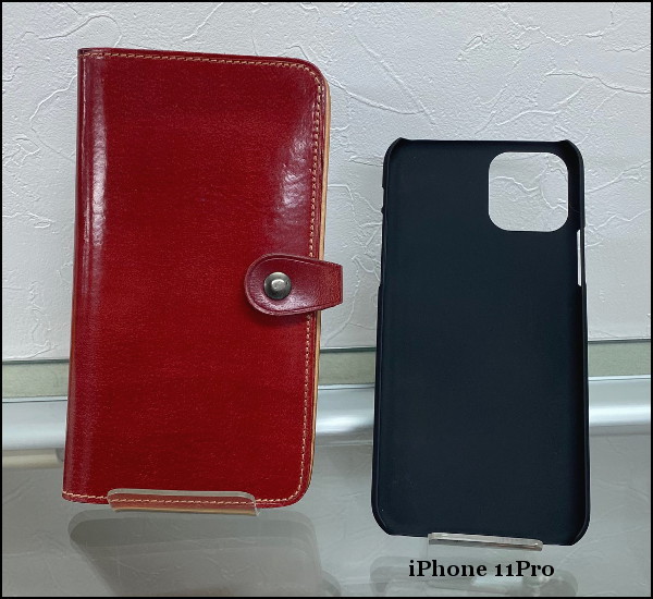 SALE★GODANE Custom Made Italian Tanned Leather Handmade Slide-type Notebook Case for iPhone 11Pro & 11 Red, accessories, iPhone Cases, For iPhone 11 Pro