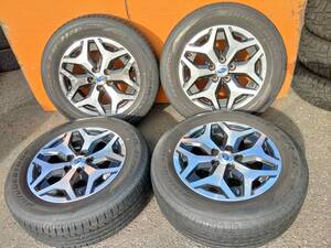 ☆超バリバリ山！！☆　225/60R17 99H　BRIDGESTONE DUELER H/P SPORT　アルミ スバル純正 ENKEI 17×7J 5H PCD114.3　48　４本　A265