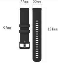 22mm バンド シリカゲルバンド スポーツ シリコン リストバンド交換 ウォッチ 腕時計ベルト ウェアラブル SmartWatch スマートウォッチ　青_画像2