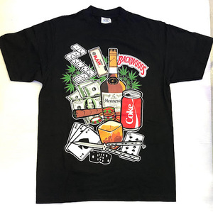 BH68)SHAKA WEAR LIFE IS A GAMBLEプリント Tシャツ半袖/LA/HIPHOP/XL/大きいサイズ/ヘビー/USサイズ