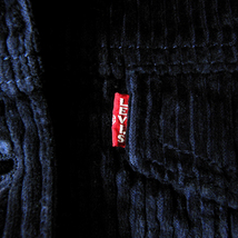 リーバイス Levi's PREMIUM コーデュロイショートトラッカージャケット ビッグE赤タブ バットウイング袖 S ネイビー レディース l0905-1_画像5