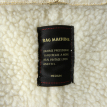 ラグマシーン RAG MACHINE フェイクムートン B-3フライトジャケット パイピング 防寒 裏ボア M アイボリー レディース l0920-1_画像6