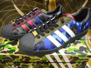 A BATHING APE×adidas Superstar 80s Multi 27.5cm 使用少 エイプ アディダス スーパースター