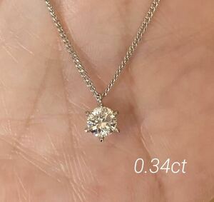 プラチナ　　0.34ct ダイヤモンドネックレス 