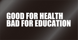 ∇GOOD FOR HEALTH BAD FOR EDUCATION カッティングステッカー∇ 横25cmサイズ 耐水シール ☆ バイク 色選択可能☆即買