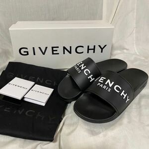 新品 本物 正規品 GIVENCHY ジバンシー メンズ サンダル ロゴ 黒