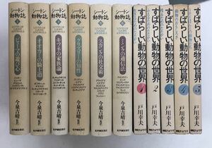 m0928-5.シートン動物誌/アニマル/動物記/今泉吉晴/戸川幸夫/朝日ソノラマ/博物学/オオカミ/キツネ/ピョーマ/古本/セット 線引き有