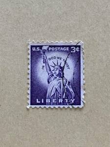  America stamp Liberty free woman god used .