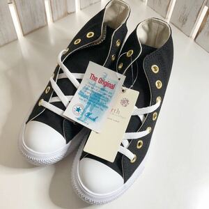 22.5㎝【新品】CONVERSE ALLSTAR ブラック アースミュージックエコロジー コラボ レディース スニーカー レースアップシューズ 靴