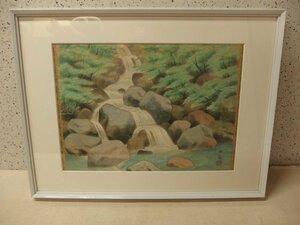 0930329k【サイズB】櫻井鴻有 日本画 額装品/額:76.5×58cm程/中古品