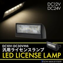 バイク ナンバー灯 LED 12V 24V 兼用 小型 汎用 ホワイト発光 FZ101_画像1