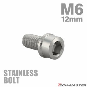 M6×12mm P1.0 キャップボルト テーパヘッド ステンレス シルバー カウル フェンダー エンジン 車 バイク カスタム 1個 TB0189