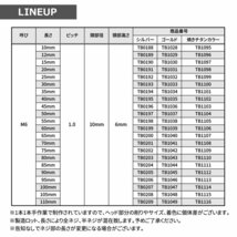 M6×45mm P1.0 キャップボルト スリムヘッド ステンレス 焼きチタンカラー カウル フェンダー エンジン 車 バイク カスタム 1個 TB1103_画像3