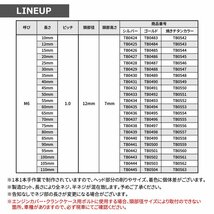 M6×45mm P1.0 フランジボルト フラワーヘッド ステンレス シルバー カウル フェンダー エンジン 車 バイク カスタム 1個 TB0432_画像3