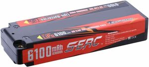 SUNPADOW S-ERCシリーズ6100mAh 7.4V 2S 70C リポバッテリーハードケース、RCトラックRCトラギー 