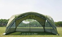 強くお勧め 4.5メートル　タープテント　天幕　屋外　日除け　超大型　紫外線防止　簡単キャンプ A362_画像1
