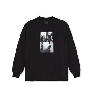 【POLAR SKATE CO.】 Happy Sad Black LS TEE L 白 ポーラースケートカンパニーメンズ ロンT 長袖 tシャツ astresort ab supreme