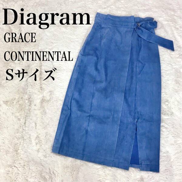 ダイアグラム スカート ロングスカート 巻きスカート ベルト付き ギャザー GRACE continental