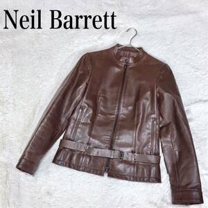 Neil Barrett ニールバレット シングル レザージャケット ライダース 革ジャン ブルゾン