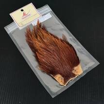 MARRYAT/マリエット インディアンコックハックル ブラウン No2 Indian Cock Brown 新品 ドライウェットサーモンフライ毛鉤テンカラ渓流本流_画像3