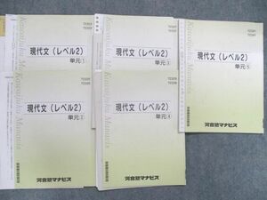 TE82-050 河合塾マナビス 現代文(レベル2)単元(1)～(5) 計5冊 sale S0D