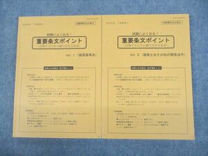 VC12-019 日建学院 2022年度 1級建築士 重要条文ポイント1/2 2022年合格目標 状態良い 計2冊 25S4D