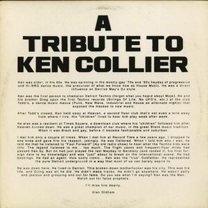 試聴 Various - A Tribute To Ken Collier [12inch] Not On Label US 2010 House Disco